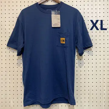 스퀘어 로고 포켓 T셔츠 XL 네이비 (NT82541)