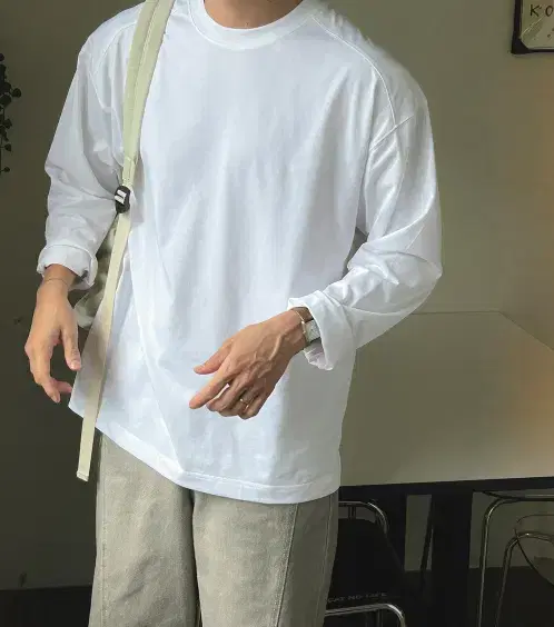 [Unisex] 1+1 USA Plain Long-Sleeve T-shirt 3 Sizes 6 Colors