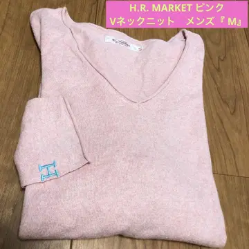 H.R. MARKET 핑크 V넥 니트 남성용 [ M ]