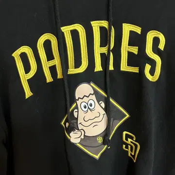 고품질 MLB 샌디에이고 파드레스 padres 후드티 블랙 F 자수