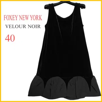 [FOXEY NEW YORK] 벨로아 누아르 벨로아 원피스 A라인 블랙