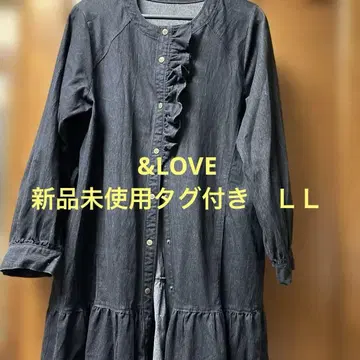 가을 상품 세일 &LOVE 프릴 데님 원피스 LL 미사용 새상품 택 포함