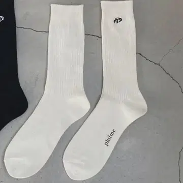 philme rib socks (25~27cm) white