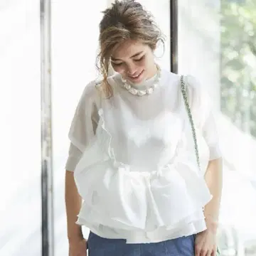 seventen 세븐텐 새틴 도킹 니트
