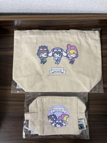 고라쿠바! x 산리오 런치 토트 캔버스 지퍼 파우치