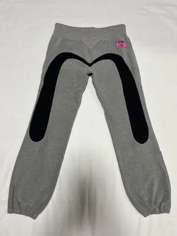 EVISU DONNA 맨투맨 빅 블랙 갈매기 그레이 스웨트 팬츠