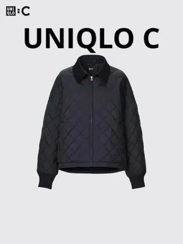 미사용 새상품 UNIQLO C 유니클로 웜 패디드 블루종 L 블랙