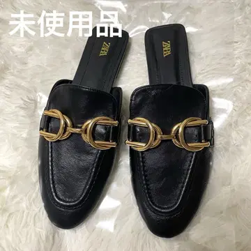 ZARA 자라 버클 가죽 뮬 로퍼 36