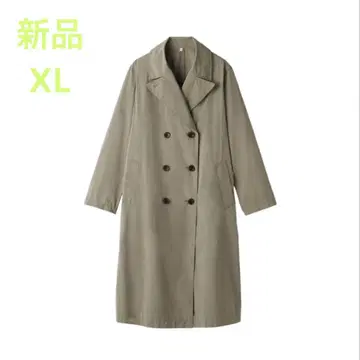 MUJI 발수 트렌치코트 여성 XL 그레이쉬 브라운