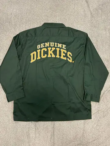 GENUINE Dickies 디키즈 워크 셔츠 백 로고 자수 L