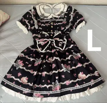 LIZLISA Creamy Berry 패턴 원피스 딸기 무늬 딸기 L