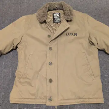새상품급 AVIREX U.S.N. N-1 덱 자켓 베이지 L