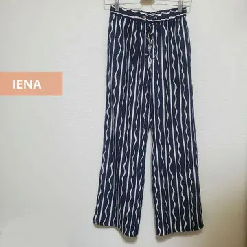 IENA 스트라이프 패턴 와이드 팬츠