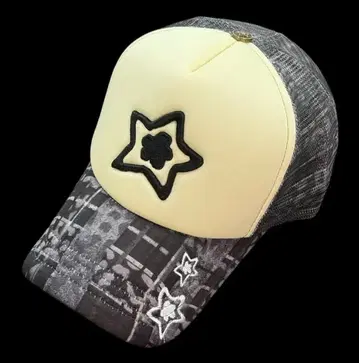 FOAM TRUCKER HAT LEOPARD BLACK STAR TEAM