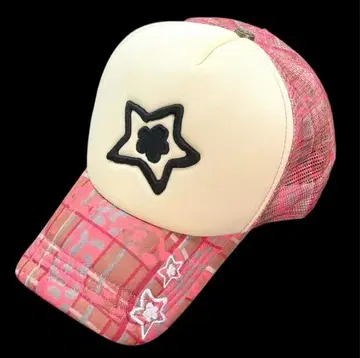 FOAM TRUCKER HAT LEOPARD PINK STAR TEAM