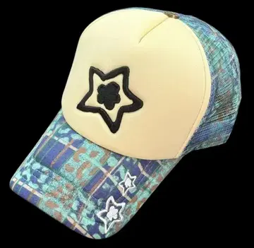 FOAM TRUCKER HAT LEOPARD BLUE STAR TEAM