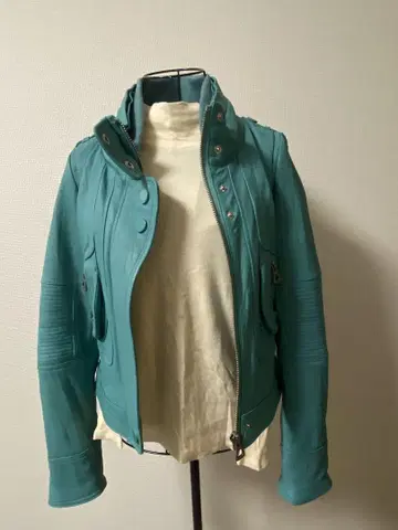 터콰이즈 싱글 라이더 자켓