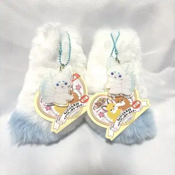 쵸콘과 구미호님 쵸콘과 여우 페어페어 꼬리 키링 셋카