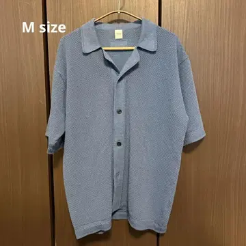 TAKEO KIKUCHI 메쉬 반팔 셔츠 M 사이즈 블루