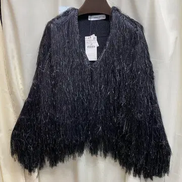 새상품 ZARA 자라 프린지 가디건 L