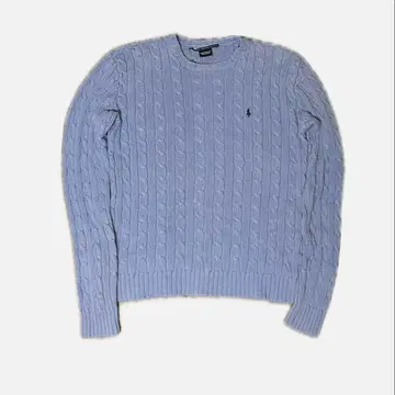 랄프 로렌 케이블 니트 90s 원포인트 자수