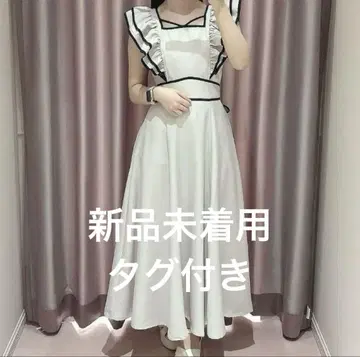 AnMILLE 프릴 파이핑 롱 OP