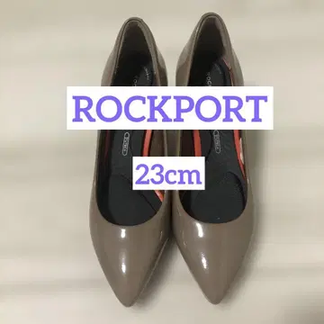 [ 새상품급 중고 ] ROCK PORT 다크베이지 에나멜 하이힐 펌프스