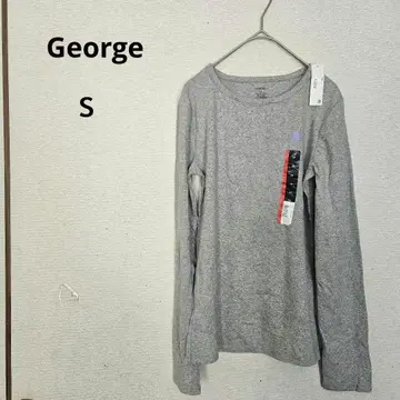 해외 구제 의류 구제 의류 여성용 George 그레이 긴팔 T셔츠 S