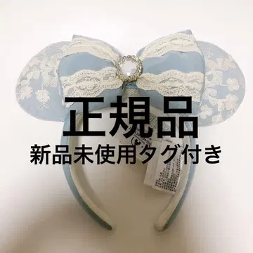 상하이 디즈니랜드 한정판 머리띠 레이스 미니 정품 신데렐라 신부