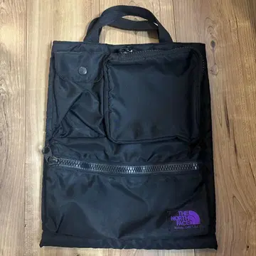 THE NORTH FACE 블랙 PC백 퍼플 라벨