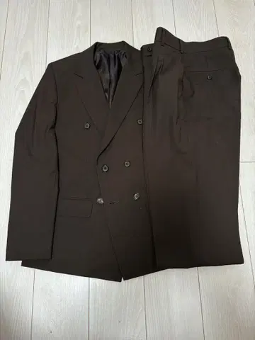 fotton garment 브라운 더블 브레스트 수트 셋업