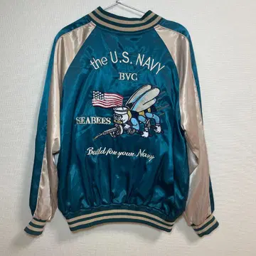 U.S NAVY 벌  SEABEES 스카잔 리버서블 XXL