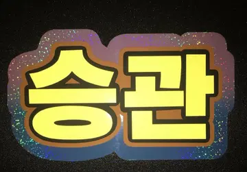 SEVENTEEN 승관 네임보드 한글 반사 시트 사용