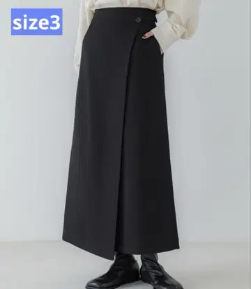 crewre/size3/울 라이크라 랩 롱 스커트