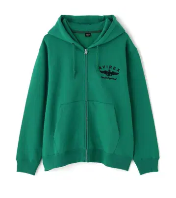 AVIREX 그린 지퍼 후드티