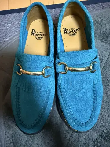 [ Dr. Martens ] 파랑 스웨이드 프린지 로퍼