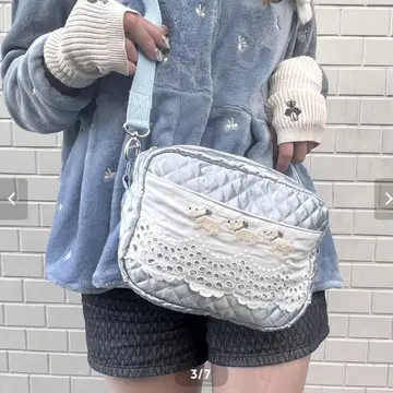 핸드메이드 숄더백 스카이블루