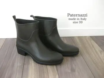 새상품급! 이탈리아제 PATERNAZZI 레인부츠 숏 기장 D.BROWN
