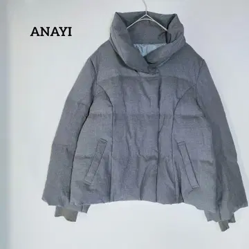 ANAYI 아나이 다운 자켓 페더 울 소매 리브 그레이 38