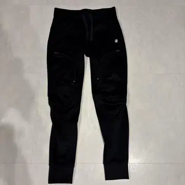 G-STAR RAW 블랙 조거 팬츠 지퍼 포켓 부착