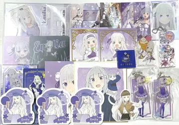 리제로 에밀리아 영화 색지 라운드원 아크링 키링 미니스톱 아크릴 스탠드