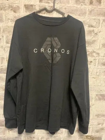 CRONOS 롱 슬리브 T셔츠 블랙 S 사이즈