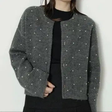 펄 코쿤 니트 자켓 rirandture 그레이