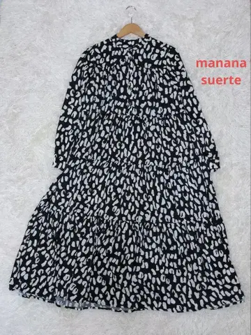 manana suerte 마냐나 수에르테 레오파드 티어드 원피스