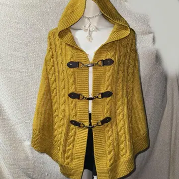 헤이세이 갸루 Y2K 그런지 판초 니트 모리걸 페어리