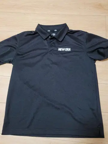 NEW ERA 블랙 피케 셔츠 L 사이즈