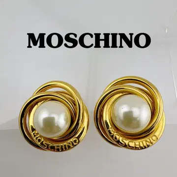 MOSCHINO / 모스키노 빅 골드 펄 귀찌