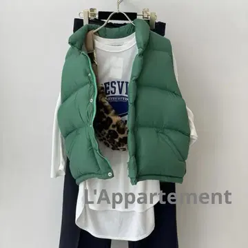 새상품급 라빠르망 GERRY 그린 다운 베스트