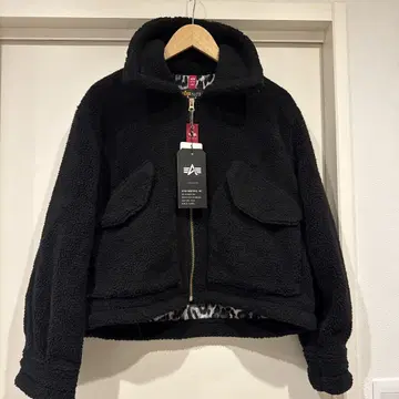 ALPHA INDUSTRIES 나노 유니버스 별주 블랙 플리스 자켓