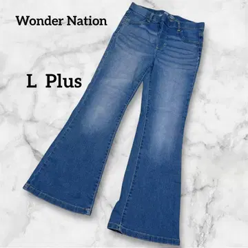 WonderNation 데님 플레어 청바지 하의 스트레치 L